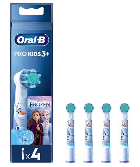 Oral-B Pro Kids Electric Toothbrush Head, Frozen Edition, Extra Soft Bristles, for Ages 3+, Pack of 4, White