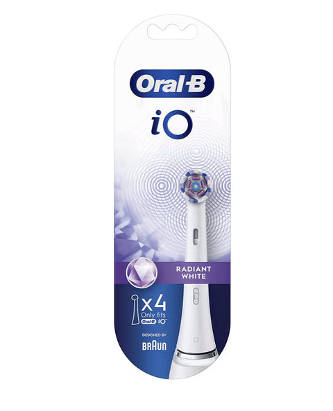 Oral-B iO Radiant White Brushes, White, Pack of 4