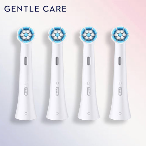 Oral-B iO Gentle Care White Toothbrush Heads, Pack of 4