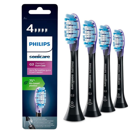 Philips Sonicare Original G3 Premium Gum Care Standard Sonic Toothbrush Heads - 4 Pack in Black