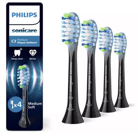Philips Sonicare C3 Black Plaque Defence Toothbrush Heads 4 Pack