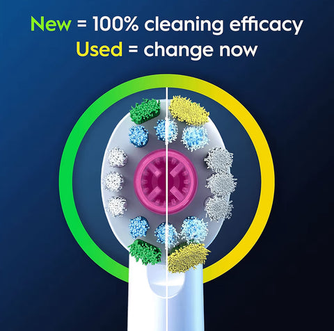 Oral-B Pro 3D White Electric Toothbrush Head, 8 Pack