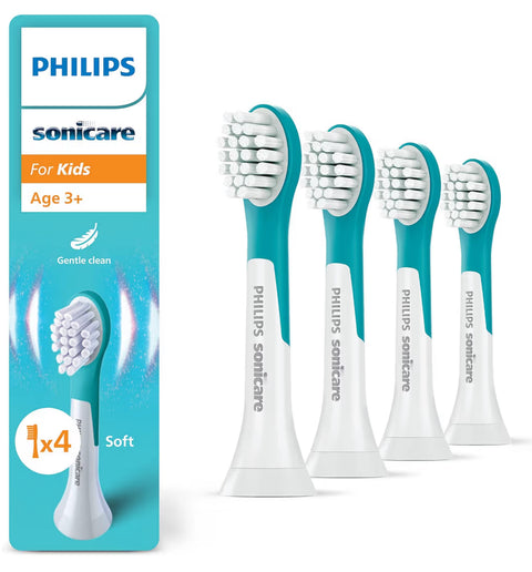 Philips Sonicare for Kids, Replacement Toothbrush Heads for Kids Aged 3+, 4 Pack