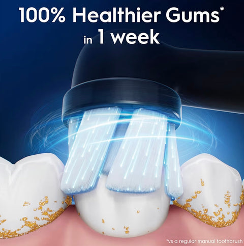 Oral-B iO Gentle Care Black Toothbrush Heads, Pack of 4