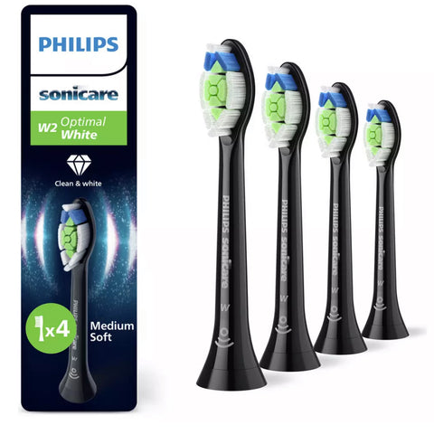 Philips Sonicare W2 Optimal White Toothbrush Heads Black 4 Pack
