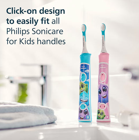 Philips Sonicare for Kids, Replacement Toothbrush Heads for Kids Aged 3+, 4 Pack