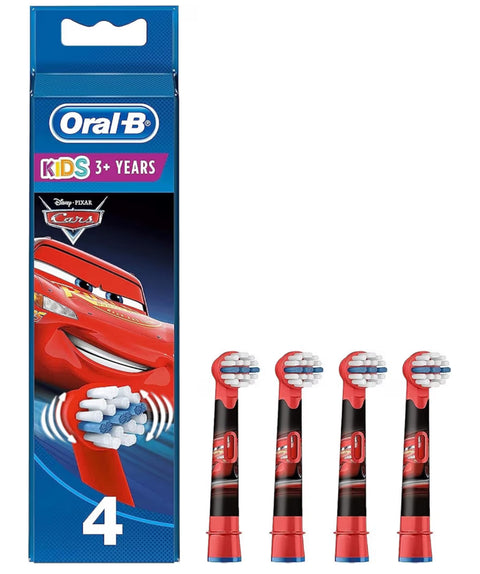 Oral-B Stages Power Kids Replacement Brush Heads Disney Cars 4 Pack