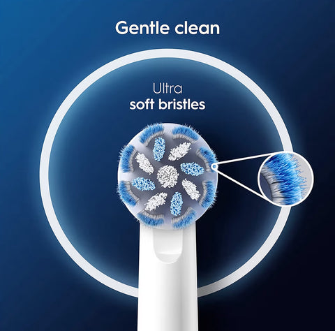 Oral-B Pro Sensitive Clean Electric Toothbrush Head, 4 Pack Toothbrush Heads, White