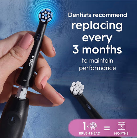 Oral-B iO Gentle Care Black Toothbrush Heads, Pack of 4