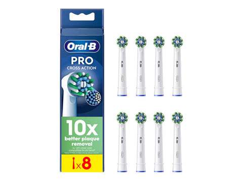 Oral-B Pro Cross Action Toothbrush Heads 8 Pack White