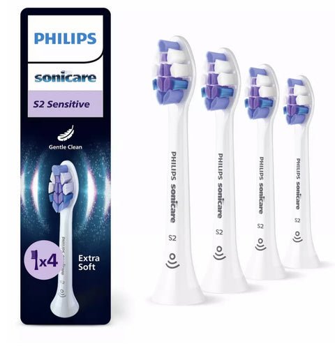 Philips Sonicare S2 Sensitive Toothbrush Heads, White 4 Pack